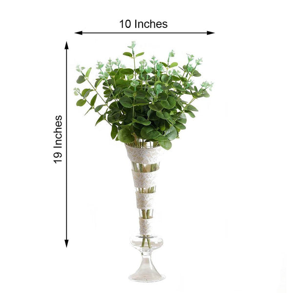 2 Bushes | 19'' Light Green Eucalyptus Sprays Artificial Plants