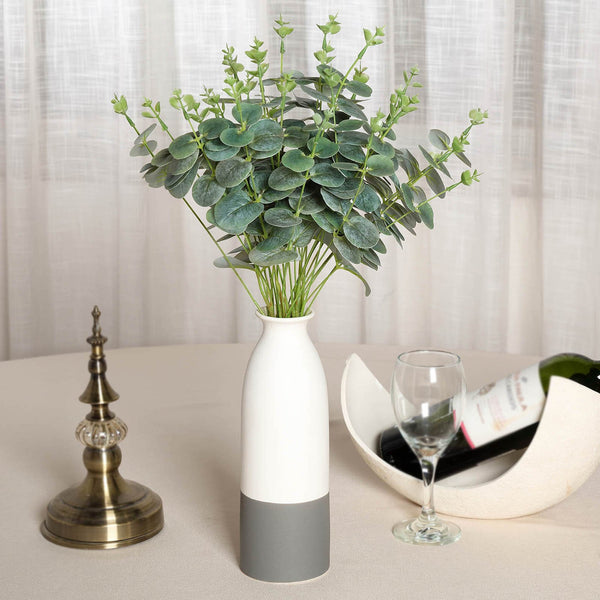2 Bushes | 19'' Tall Frosted Green Artificial Eucalyptus Sprays