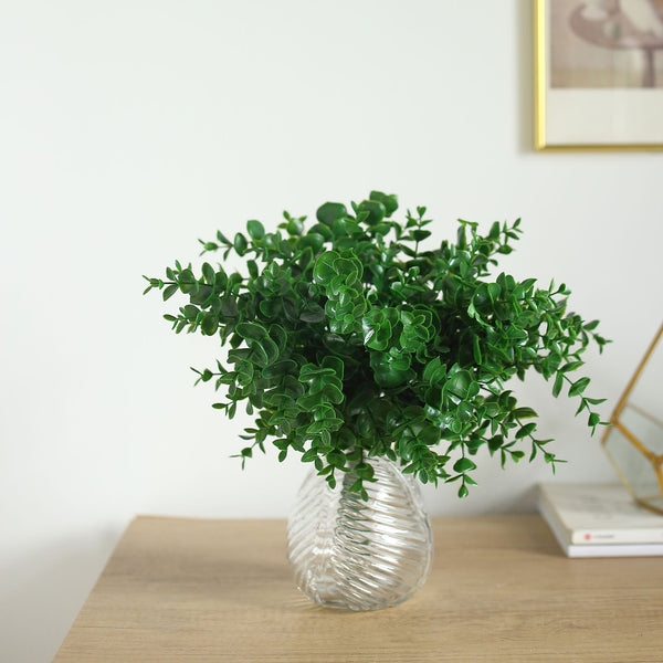 Artificial Eucalyptus Bushes, Faux Greenery Spray, Fake Eucalyptus Branches