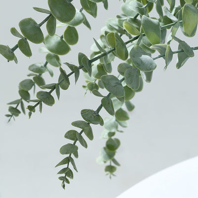 3 Bushes | 30Inch Artificial Eucalyptus Leaves Spray, Faux Greenery Stems - Frosted Green#whtbkgd
