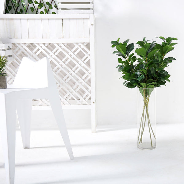 2 Pack | 26inch Artificial Green Lemon Leaf Stem, Faux Greenery Spray