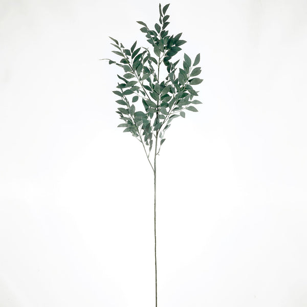 2 Stems | 42inch Honey Locust Leaves Spray, Artificial Greenery - Frosted Dark Green