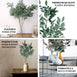 2 Stems | 42inch Honey Locust Leaves Spray, Artificial Greenery - Frosted Dark Green