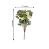 15" Artificial Seeded Eucalyptus Leaves Stems, Ivory Silk Roses Wedding Greenery Bouquet Floral Arrangement