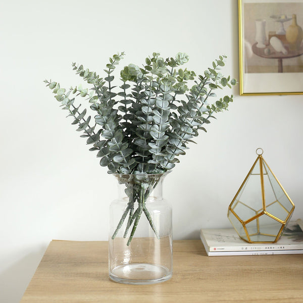 30 Stems | 17inch Tall Faux Eucalyptus Bushes Artificial Greenery Spray, Fake Eucalyptus Branches