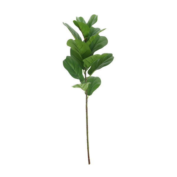 2 Pack | 25Inch Artificial Fiddle Leaf Stem Faux Greenery Centerpiece Decor