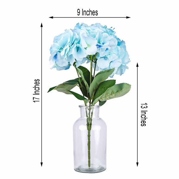 Hydrangea Bush Artificial Silk Flowers - Blue