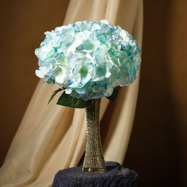 Hydrangea Bush Artificial Silk Flowers - Blue