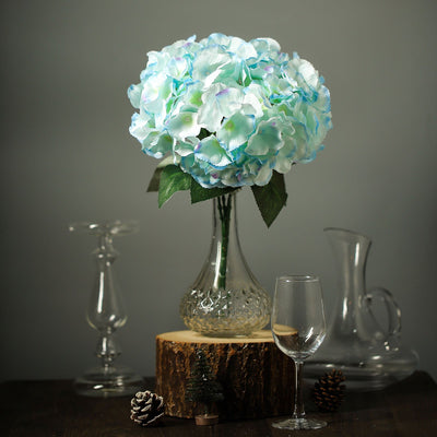 Hydrangea Bush Artificial Silk Flowers - Blue