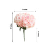 5 Bushes | 25 Heads Blush Pink Silk Hydrangea Artificial Flower Bushes