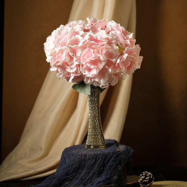 Hydrangea Bush Artificial Silk Flowers - Blush