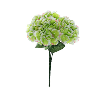 Hydrangea Bush Artificial Silk Flowers - Lime Green