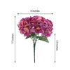 Hydrangea Bush Artificial Silk Flowers - Lavender / Pink