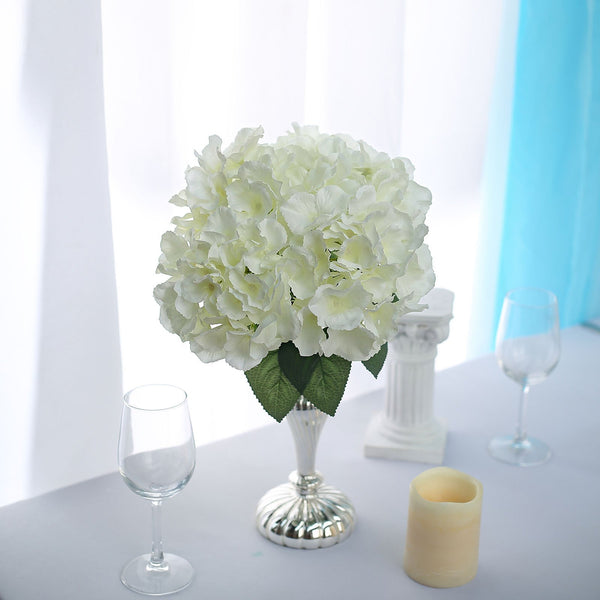 Hydrangea Bush Artificial Silk Flowers - Cream