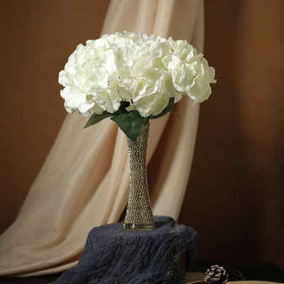 Hydrangea Bush Artificial Silk Flowers - Cream