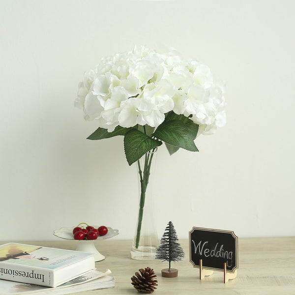 Hydrangea Bush Artificial Silk Flowers - Cream