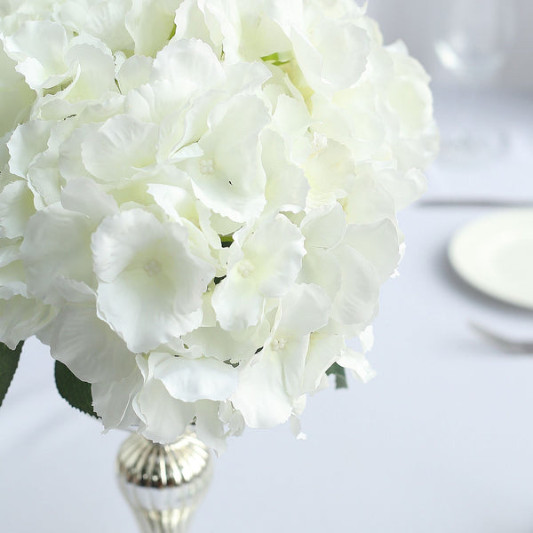 Hydrangea Bush Artificial Silk Flowers - Cream