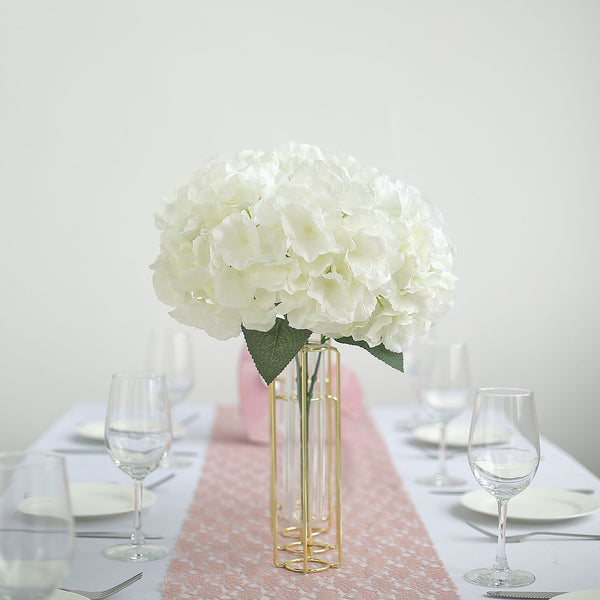 Hydrangea Bush Artificial Silk Flowers - Cream