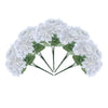 5 Bushes 25 Heads White Artificial Hydrangeas, Silk Flowers Hydrangea Bush