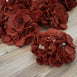 10 Pack - Burgundy Artificial Hydrangeas Head and Wire Stems - DIY Dual Tone Hydrangea Flower Arrangements
