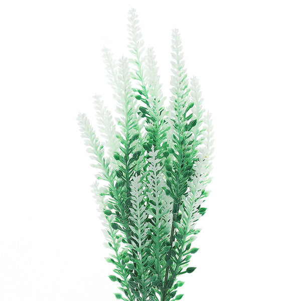 4 Bushes - 14inch White Artificial Lavender Bouquet, Artificial Wedding Bouquet