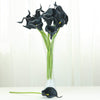 20 Pack | 14" Tall | Black Artificial Calla Lily Flowers | Real Touch Flowers