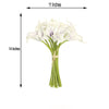 20 Pack | 14" Tall | White/Purple Artificial Calla Lily Flowers | Real Touch Flowers