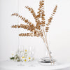 Metallic Gold Artificial Eucalyptus Leaf Spray, Tropical Leaves Vase Filler Floral Decoration