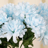 Small Chrysanthemum Bush Artificial Silk Flowers - Blue