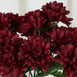 Small Chrysanthemum Bush Artificial Silk Flowers - Burgundy