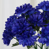 Small Chrysanthemum Bush Artificial Silk Flowers - Navy Blue