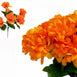 Small Chrysanthemum Bush Artificial Silk Flowers - Orange