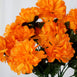 Small Chrysanthemum Bush Artificial Silk Flowers - Orange