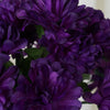 Small Chrysanthemum Bush Artificial Silk Flowers - Purple