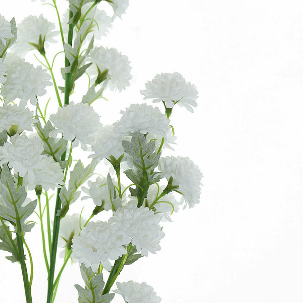 2 Bushes - 33inches Chrysanthemum Flower, Artificial Mums, Flower Spray #whtbkgd