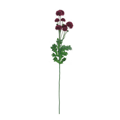 2 Bushes  33 Burgundy Artificial Silk Long Stem Chrysanthemum Flower
