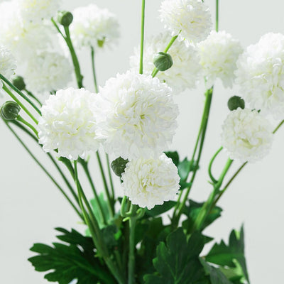 2 Bushes | 33inch Ivory Chrysanthemum Flower Stem, Artificial Silk Flower Spray#whtbkgd
