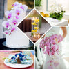 20pcs | 4inch Royal Blue Butterfly Orchid Artificial Flower Heads, DIY Craft Silk Flowers