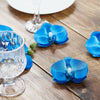 20pcs | 4inch Royal Blue Butterfly Orchid Artificial Flower Heads, DIY Craft Silk Flowers