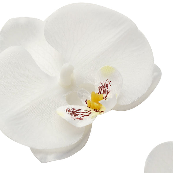 20pcs | 4inch White Butterfly Orchid Artificial Flower Heads, DIY Craft Silk Flowers