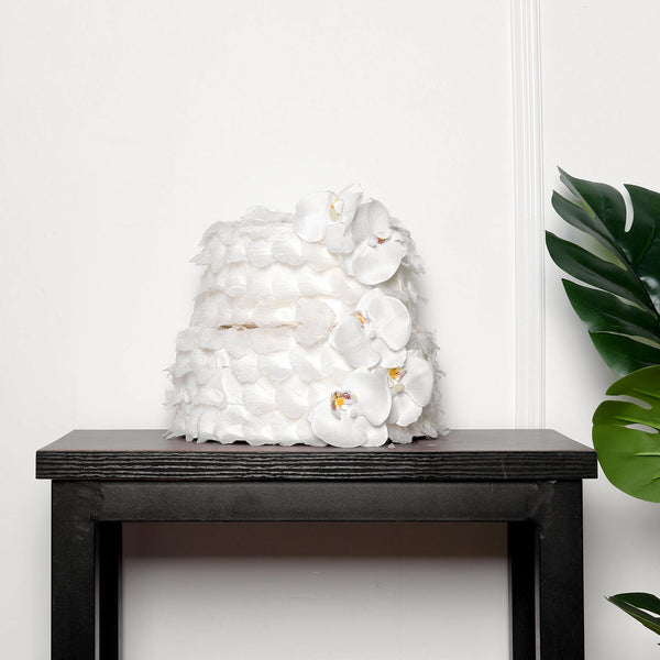 20pcs | 4inch White Butterfly Orchid Artificial Flower Heads, DIY Craft Silk Flowers