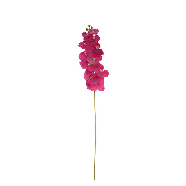 2 Stems - 40" Fuchsia Artificial Long Stem Orchids - Silk Flowers Orchid Bouquet