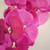 2 Stems - 40" Fuchsia Artificial Long Stem Orchids - Silk Flowers Orchid Bouquet#whtbkgd