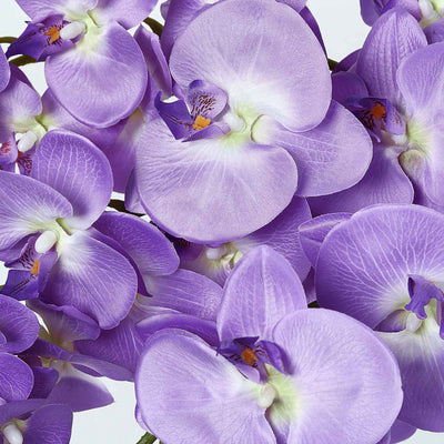 2 Stems - 40inch Lavender Artificial Long Stem Orchids - Silk Flowers Orchid Bouquet#whtbkgd