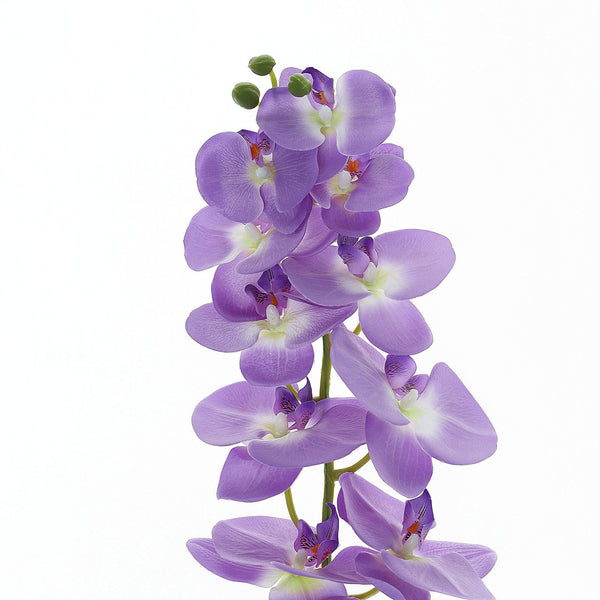 2 Stems - 40inch Lavender Artificial Long Stem Orchids - Silk Flowers Orchid Bouquet