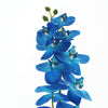 2 Stems - 40inch Royal Blue Artificial Long Stem Orchids - Silk Flowers Orchid Bouquet