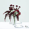 2 Bushes | 34inch Artificial Foxglove Orchid Flower Stems, Burgundy Silk Orchids Spray