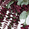 2 Bushes | 34inch Artificial Foxglove Orchid Flower Stems, Burgundy Silk Orchids Spray#whtbkgd