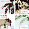2 Bushes | 34inch Artificial Foxglove Orchid Flower Stems, Burgundy Silk Orchids Spray