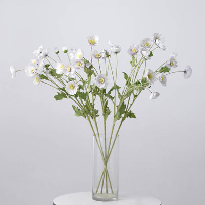 2 Bushes | 33Inch Long Stem Lavender Artificial Silk Poppy Flower Bouquet Spray